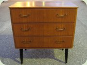 Swedish 50's or 60's
                          teak veneer chest of drawers