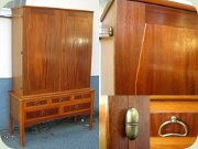 Swedish 50's mahogany
                          tall cabinet with 5 drawers