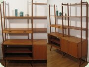 Hylla Reform i teak
med 3 skåp och ett par lådor, Skaraborgs
Möbelindustri, Tibro, 50-tal