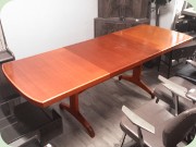 Mahogany dining table
                          with extension leaves, NK Futura, David
                          Rosén.
