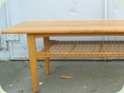50's or 60's oak
                          coffee table with magazine shelf