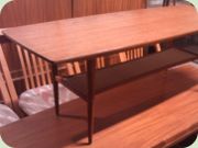 50s coffee table with
                          magazine shelf, manufactured by Ferd
                          Lundqvist, Sweden