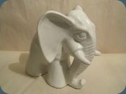 Vitglaserad elefant, Gabriel Keramik,
                          60-tal